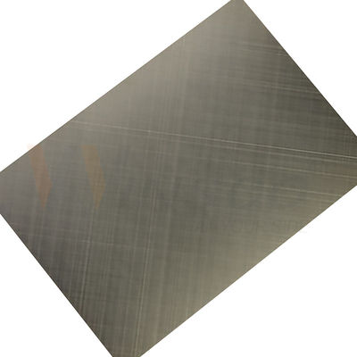 गुणवत्ता  Quality Control Cross Hairline Finished Green Bronze 0.3mm SS Decorative Sheets फैक्टरी