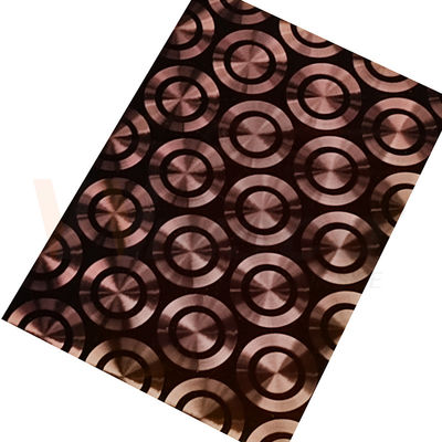 गुणवत्ता  Rose Gold Decorative Stainless Steel Sheet Metal PVD Color CD Polishing 3D Laser Cold Rolled फैक्टरी