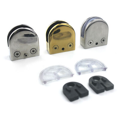 गुणवत्ता  Stainless Steel Glass Railing Clamp Bracket - Corrosion Resistant with Multiple Finishes for Frameless Glass Panels फैक्टरी