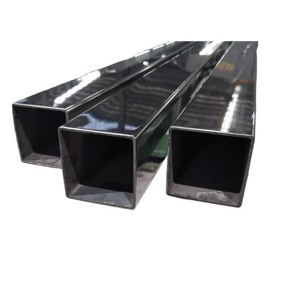 गुणवत्ता  600G Mirror Black Stainless Steel Square Tube, 201 304 Grade Black Mirror Inox Square Pipe for Building Decoration & Railing फैक्टरी