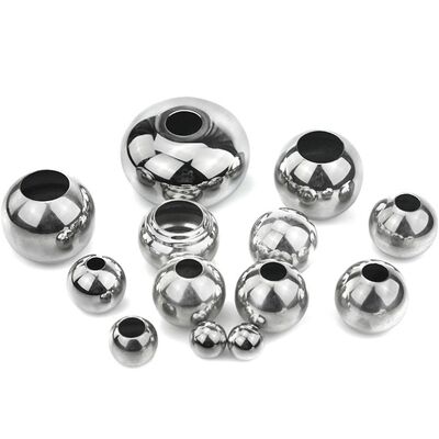 गुणवत्ता  201 304 316 Stainless Steel Drilled Hollow Ball with Custom Surface Finishes and Wide Range of Sizes for Railing & Handrail Fittings & security window grille फैक्टरी