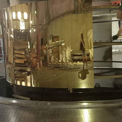 सजावट के लिए टाइटेनियम गोल्ड 304 स्टेनलेस स्टील मिरर फिनिश 1219mm
