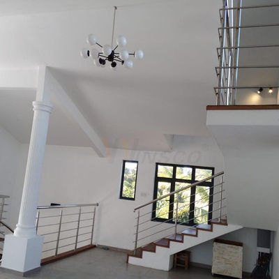 घूर्णन सीढ़ी स्टेनलेस स्टील रेलिंग 1000-2000 मिमी ग्लास आईनॉक्स 201 304 316 ग्रेड