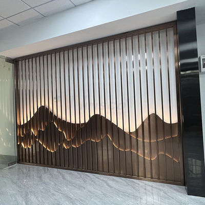 क्लबहाउस 0.4-20mm स्टेनलेस स्टील आर्ट पार्टीशन वॉल आईनॉक्स डिवाइडर स्क्रीन