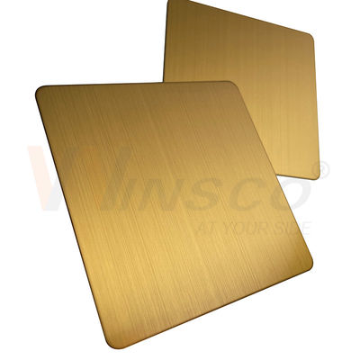 1219mmx2438mm JIS 201 304 316 टाइटेनियम गोल्ड स्टेनलेस स्टील हेयरलाइन शीट