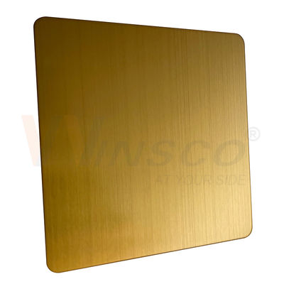 1219mmx2438mm JIS 201 304 316 टाइटेनियम गोल्ड स्टेनलेस स्टील हेयरलाइन शीट