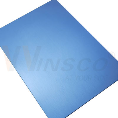 1000mmx2000mm स्टेनलेस स्टील साटन शीट सजावटी नीला मैट 0.4-3.0mm मोटाई हेयरलाइन
