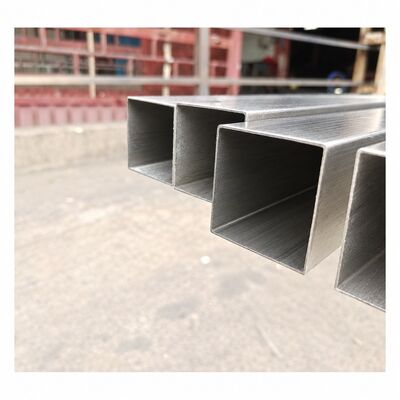 50x50mm साटन ब्रश स्टेनलेस स्टील स्क्वायर ट्यूब 201 304 316, 1.2–3.5mm वॉल थिकनेस