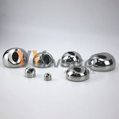 201/304 Stainless Steel Railing Ball Top Support with Socket, Perforated Handrail Ball