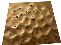 एसएस मिरर पीली कांस्य बड़ी मधुमक्खी के छत्ते की उभरी हुई शीट