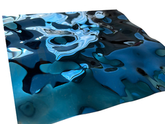 एसएस ब्लू मिरर 8k वॉटर रिपल शीट